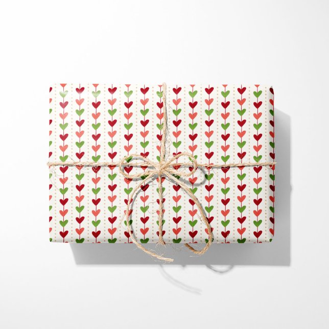 Papel De Regalo Navidades del corazón festivo Garland (Subido por el creador)