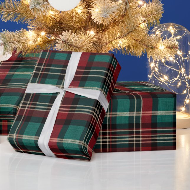 Papel De Regalo Navidades del Country Red Green Plaid (Vacaciones)