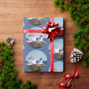 Papel De Regalo Navidades del Faro del Océano Rústico