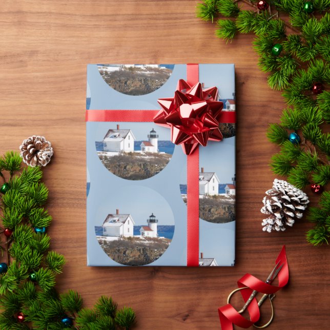 Papel De Regalo Navidades del Faro Oceánico Náutico (Regalo de vacaciones)