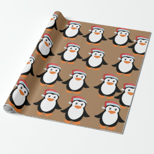Papel De Regalo navidades del fiesta del pingüino con regalo de v
