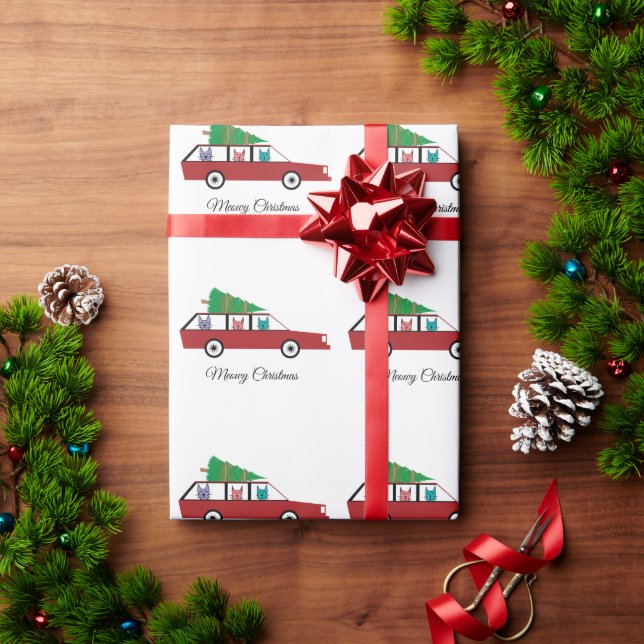 Papel De Regalo Navidades del gato (Regalo de vacaciones)