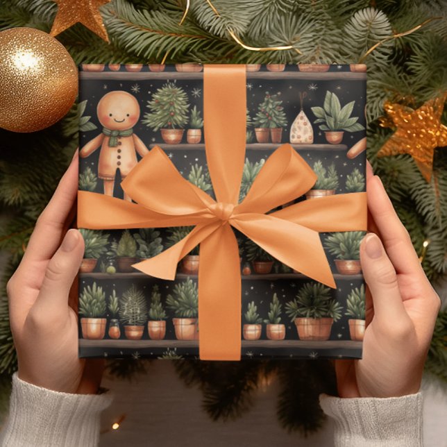 Papel De Regalo Navidades del Gingerbread Feliz (Subido por el creador)