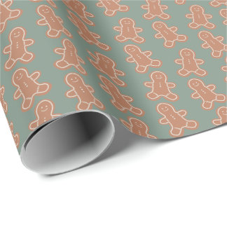 Papel De Regalo Navidades del hombre del pan de jengibre