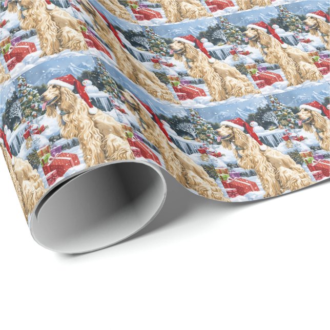 Papel De Regalo Navidades del Hound Dog Winter Afganos Wonderland  (Esquina del rollo)