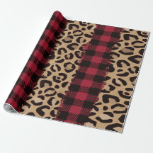 Navidades del leopard Safari Buffalo Plaid