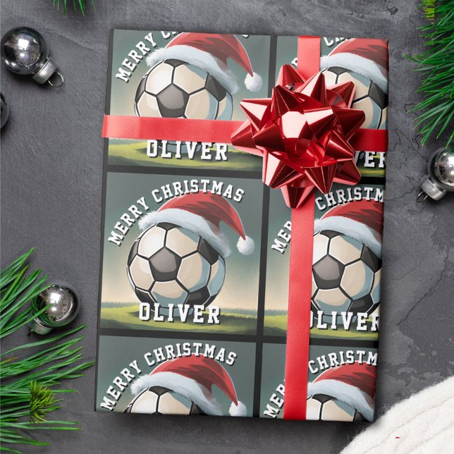 Papel De Regalo Navidades del nombre de Santa Hat de la pelota de  (Subido por el creador)