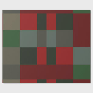 Papel De Regalo Navidades del país Diseño de falo plaid taupe