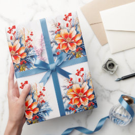 Papel De Regalo Navidades del país en la Magnolia floral del sur