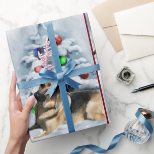 Papel De Regalo Navidades del Pastor Alemán