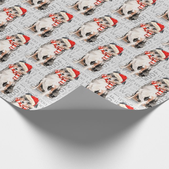Papel De Regalo Navidades del Pastor Australiano Gracioso (Esquina)