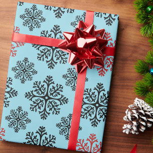 Papel De Regalo Navidades del patrón de copos de nieve abstracto m