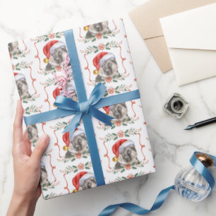 Papel De Regalo Navidades del patrón de perro pastor alemán