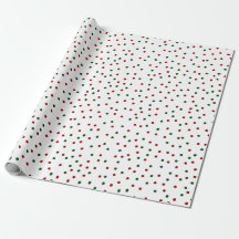 Navidades del patrón de puntos de polka verde rojo