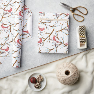 Papel De Regalo Navidades del patrón del árbol de nieve del carden