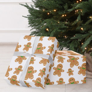 Papel De Regalo Navidades del patrón hombre de pan de jengibre