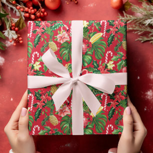 Papel De Regalo Navidades del patrón tropical de julio