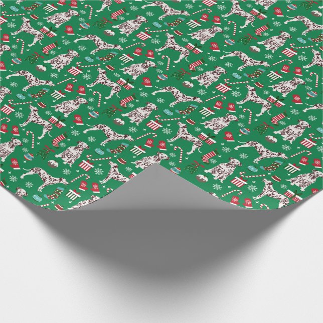Papel De Regalo Navidades del perro dálmata (Esquina)