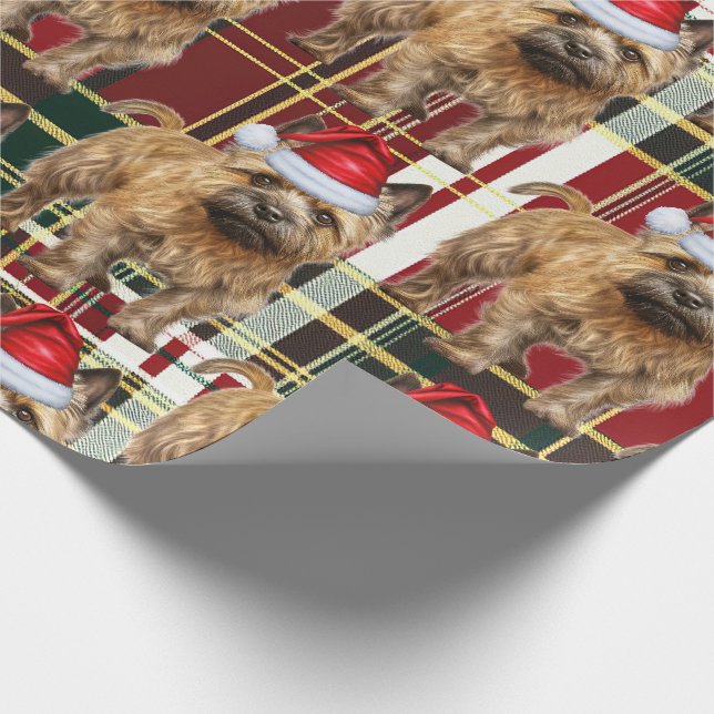 Papel De Regalo Navidades del Perro Terrier de Cairn, un lugar fes (Esquina)