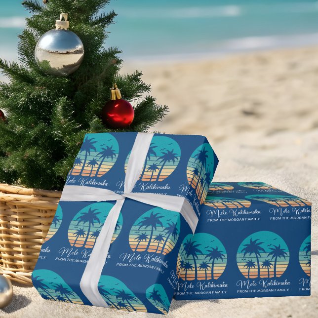 Papel De Regalo Navidades del Personalizado Tropical Mele Kalikima (Subido por el creador)