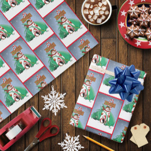 Papel De Regalo Navidades del Pingüino Dragon del Polo Norte