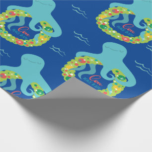 Papel De Regalo Navidades del pulpo graciosos