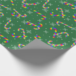 Papel De Regalo Navidades del Rainbow Candy Canes