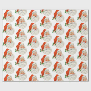 Papel De Regalo Navidades del Retro Vintage Jolly Santa Claus