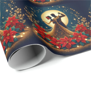 Papel De Regalo Navidades del salón de baile Dancers Moonlight
