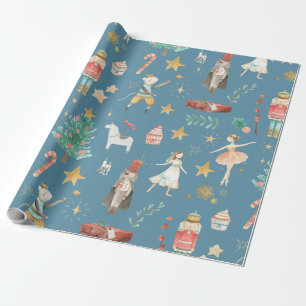 Papel De Regalo Navidades desnudos Holiday Blue