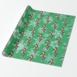 Papel De Regalo Navidades Dinosaur Cute Green Kids