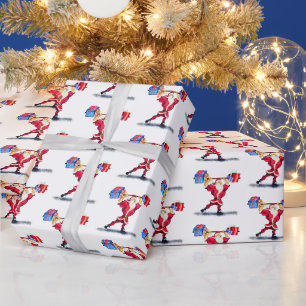 Papel De Regalo Navidades divertidos dan Wraping Paper Fitness San