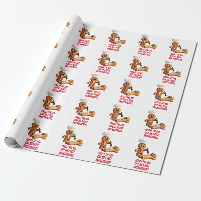 Papel De Regalo Navidades divertidos: Gingerbread Enorme Snickerdo (Desenrollado)