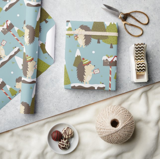 Papel De Regalo Navidades divertidos Hedgehogs Kids (Artesanía)