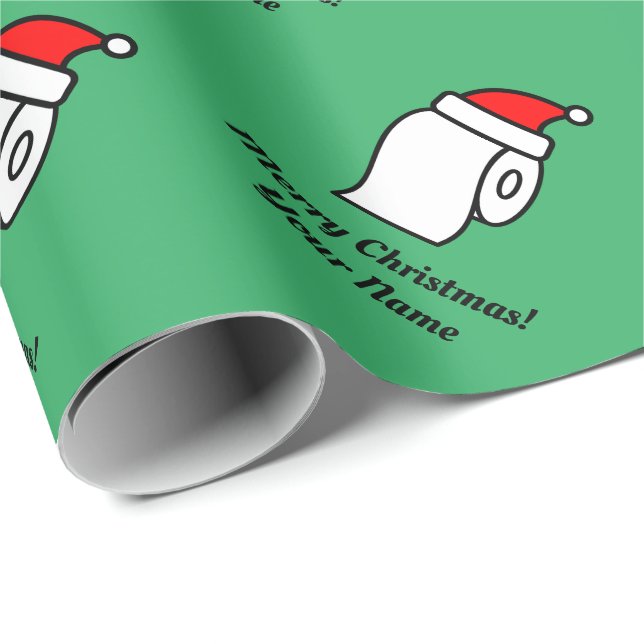 Papel De Regalo Navidades divertidos personalizado de diseño de ro (Esquina del rollo)