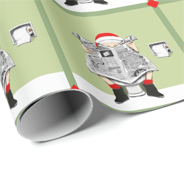 Papel De Regalo Navidades divertidos regalo para elefantes blancos (Esquina del rollo)