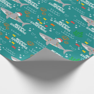 Papel De Regalo Navidades divertidos Tiburón moro tiburones