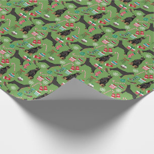 Papel De Regalo Navidades Doberman Dog