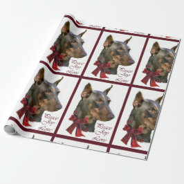 Papel De Regalo Navidades Doberman Pinscher