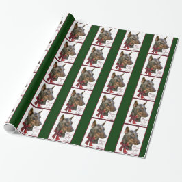 Papel De Regalo Navidades Doberman Pinscher