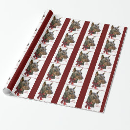 Papel De Regalo Navidades Doberman Pinscher