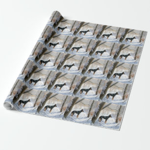 Papel De Regalo Navidades Doberman Pinscher Let It Snow