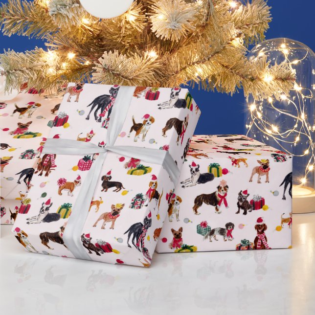 PAPEL DE REGALO NAVIDADES DOG CUTENESS CREAM (Vacaciones)