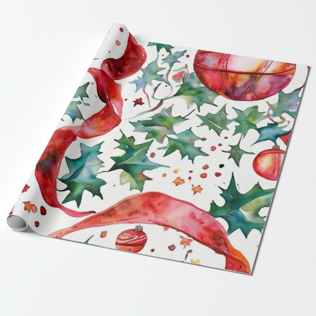 Papel De Regalo Navidades dorados Ball Elegance (Desenrollado)