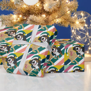 Papel De Regalo Navidades Dudley Labrador y Perro de Montaña Berné