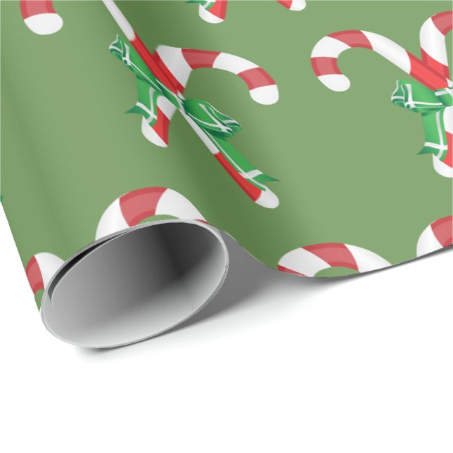 Papel De Regalo Navidades dulces de caña (Esquina del rollo)