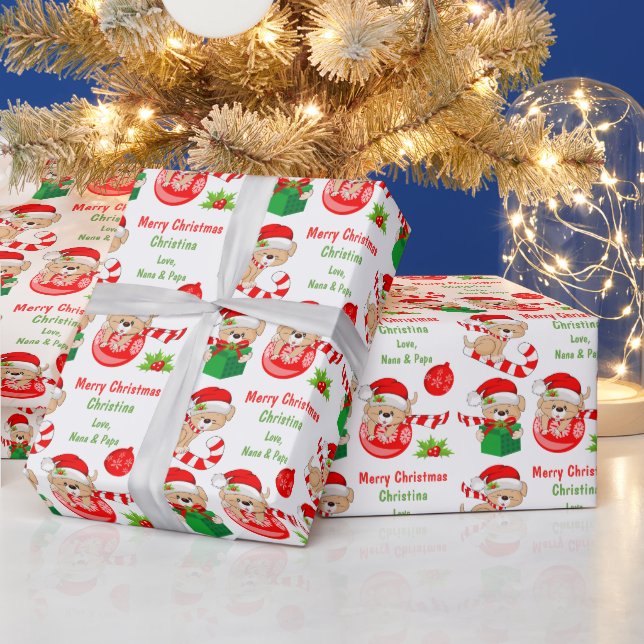 Papel De Regalo Navidades educados cachorran a niños (Vacaciones)