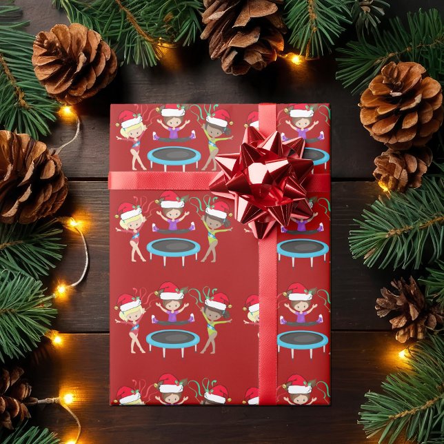 Papel De Regalo Navidades educados Chicas de gimnasia Red Gymnast (Subido por el creador)