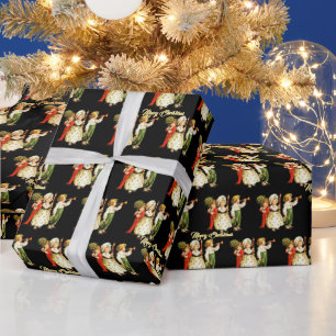 Papel De Regalo Navidades educados e ilustraciones para niños negr