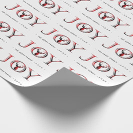 Papel De Regalo Navidades elegantes de la alegría personalizada